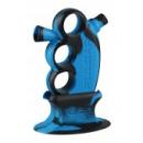 Pulsar RIP Knuckle Bubbler w/ Matching Stand - Black & Blue
